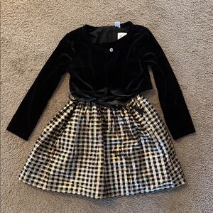 The Children's Place Black and Gold Formal Dress